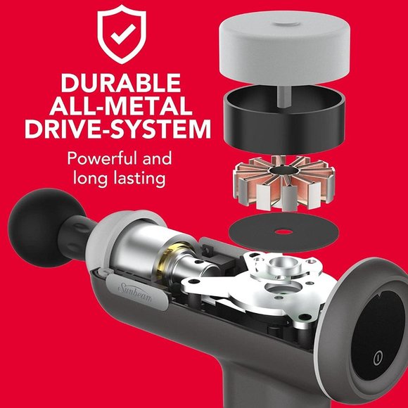 Powerful Massage Gun Gift set with 4 attachments by Sunbeam - Picture 6 of 15